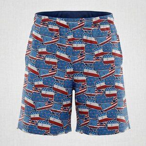 Vineyard Vines‎ Performance Athletic Shorts Youth  XL USA America Red White Blue